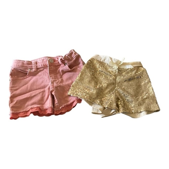 GIRLS BUNDLE OF SHORTS-TWO PAIRS-SIZE 4/5 - Picture 1 of 5